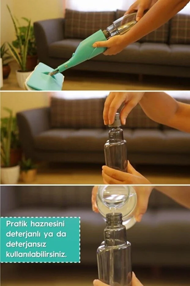 Shıny Sprey Mop (BEYAZ) Mop Paspas Temizlik Seti